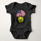Saint Vincent Vincentive an American USA Tree Root Romper (Voorkant)