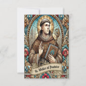 Saint Walter de Pontoise Carte de prière italienne (Devant)