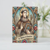 Saint Walter de Pontoise Carte de prière italienne (Debout devant)