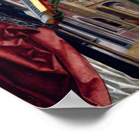 Saint Wolfgang en de duivel van Michael Pacher Poster (Hoek)