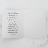 Sainte Agathe avec carte de prière (Intérieur)