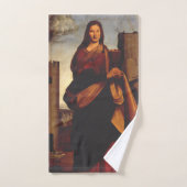 Sainte-Barbe Icône Sacrée Art Graphique (Serviette à main)