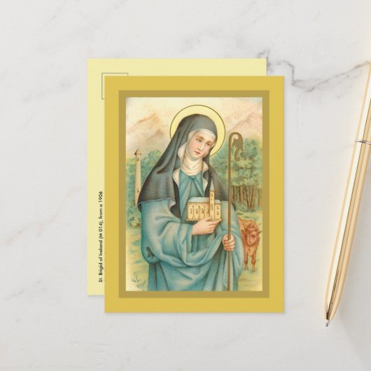 Sainte Brigitte d'Irlande (M 014) Carte postale (Devant/Arrière en situation)