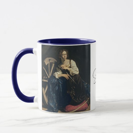 Sainte Catherine d'Alexandrie, Mug catholique de c (Gauche)