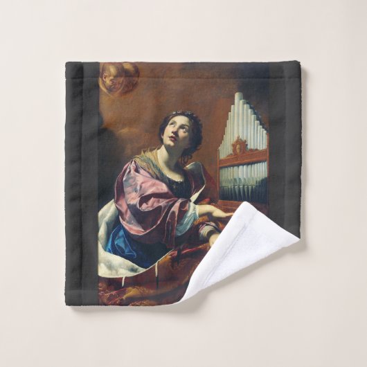 Sainte Cécile par Simon Vouet (Gant de toilette)