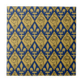 Sainte-Chapelle Fleur de Lys Ceramic Tile Tegeltje (Voorkant)