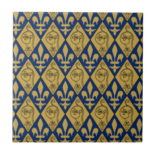 Sainte-Chapelle Fleur de Lys Ceramic Tile Tegeltje
