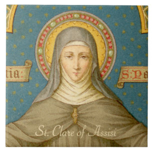 Sainte Claire d'Assise (SAU 027) Carreau de cérami
