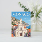 Sainte-Dévote Kerk Monaco Briefkaart (Staand voorkant)