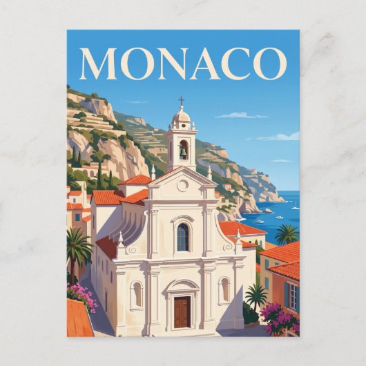 Sainte-Dévote Kerk Monaco Briefkaart (Voorkant)