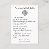 Sainte-Esprit Confirmation Vierge Marie Carte Sain (Dos)
