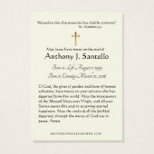 Sainte Famille catholique funéraire Carte Sainte - (Dos)