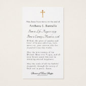 Sainte Famille catholique funéraire Carte Sainte - (Dos)