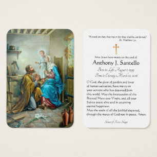 Sainte Famille catholique funéraire Carte Sainte -