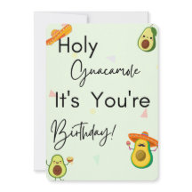 Sainte guacamole c'est ton anniversaire ! carte 