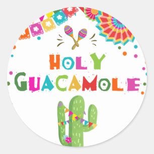 Sainte Guacamole fiesta faveur tag Sticker Cactus