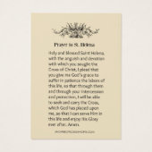 Sainte-Hélène Hélène Prière religieuse catholique (Dos)