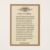 Sainte-Hélène Hélène Prière religieuse catholique (Dos)