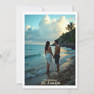 Sainte-Lucie, Carte Anniversaire Lune de Miel des
