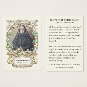Sainte Mère Cabrini Catholique Prière religieuse r