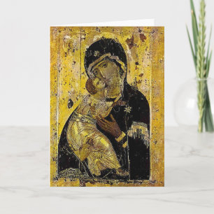 Sainte Mère Mary Kiiv Madonna Carte Icon Ukrainien