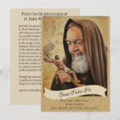 Sainte Padre Pio Lady Mont Carmel Prière Carte Sai (Devant / Derrière)