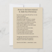 Sainte Padre Pio Lady Mont Carmel Prière Carte Sai (Dos)