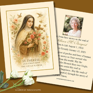 Sainte-Thérèse - Carte Sainte du Mémorial funérair