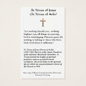 Sainte Thérèse d'Avila Teresa de Jésus (Dos)