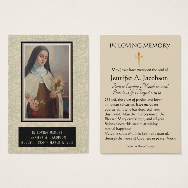 Sainte-Thérèse de Lisieux (Devant & derrière)