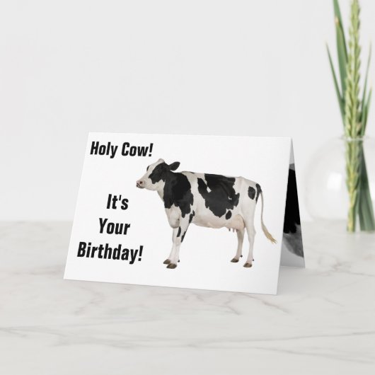Sainte vache ! Carte d'anniversaire ! (Devant)