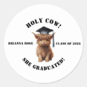 Sainte vache ! Stickers Graduation (Devant)