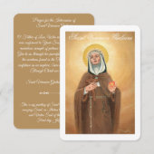 Sainte Véronique Giuliani, carte de prière (Devant / Derrière)
