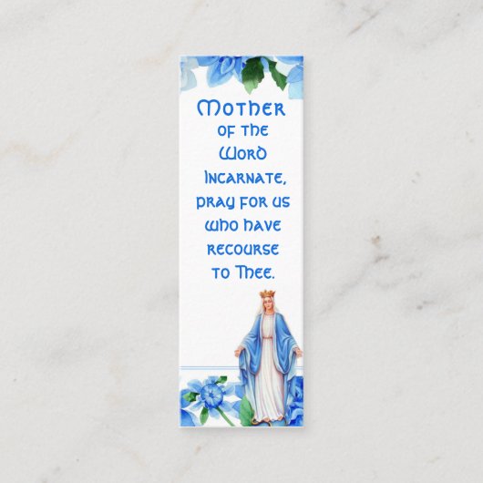 Sainte Vierge catholique Mère Religieuse Carte Sai (Devant)