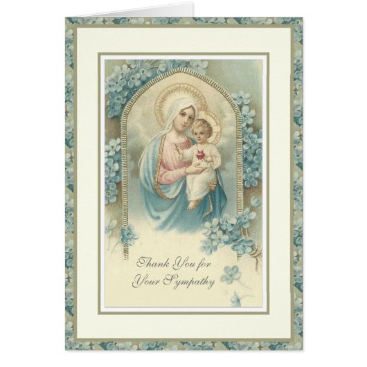 Sainte Vierge Marie Condolence funéraire religieus (Devant)