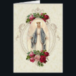 Sainte Vierge Marie Mémoire Prière<br><div class="desc">C'est une belle image catholique traditionnelle de la Vierge Marie, Notre-Dame de Grâce avec des roses rouges vintages et arrière - plan de dentelle ecru. A l'intérieur se trouve la belle prière Memorare à Notre-Dame. A l'intérieur à droite, la prière de la Médaille Miraculeuse à Notre-Dame. Tout le texte et...</div>