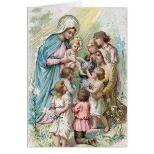 Sainte Vierge Vintage Marie Jésus