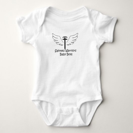 Sainted Warriors Baby Boys Creeper Romper (Voorkant)