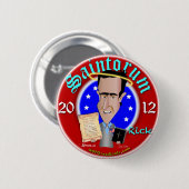 Saintorum wint groot ronde button 5,7 cm (Voorkant /achterkant)