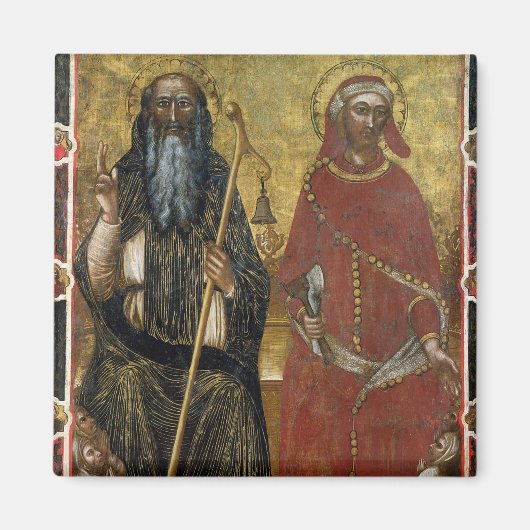 Saints Anthony Abbot en Eligius - Schildproces Magneet (Voorkant)