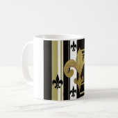 Saints Fleur de lis Mug noir et or (Devant gauche)