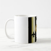 Saints Fleur de lis Mug noir et or (Gauche)