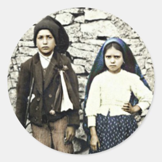 Saints Francisco & Jacinta Marto Canonization Ronde Sticker (Voorkant)