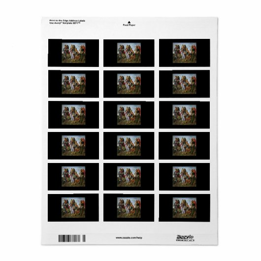 Saints Michael, Gabriel, Raphael met Tobias Etiket (Full Sheet)