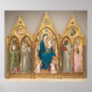 Saints Triptych - Agnolo Gaddi Fine Art Poster