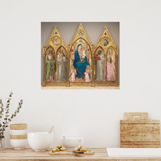 Saints Triptych - Agnolo Gaddi Poster des Beaux-Ar (Cuisine)