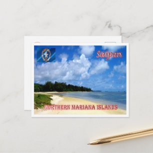 Saipan - Noordelijke Marianen - Tanapag-strand Briefkaart