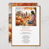 Saison Automne Citrouille Invitation (Devant / Derrière)