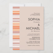 Saison automne de série rayures | Faire-part de ma (Devant)