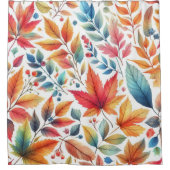 Saison Automne Feuille Motif rideau de douche (Devant)